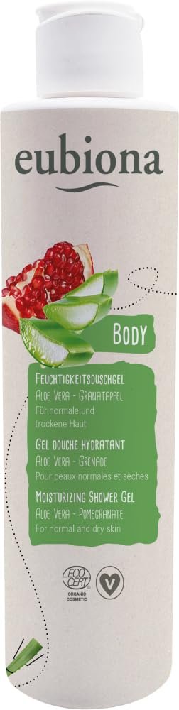 Гель для душу Eubiona зволожувальний Алое вера та гранат 2 x 200 мл, фото №1