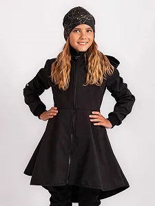 Пальто Softshell для девочек Unuo Romantico с флисом Черный synthetic.ua - Фото 1