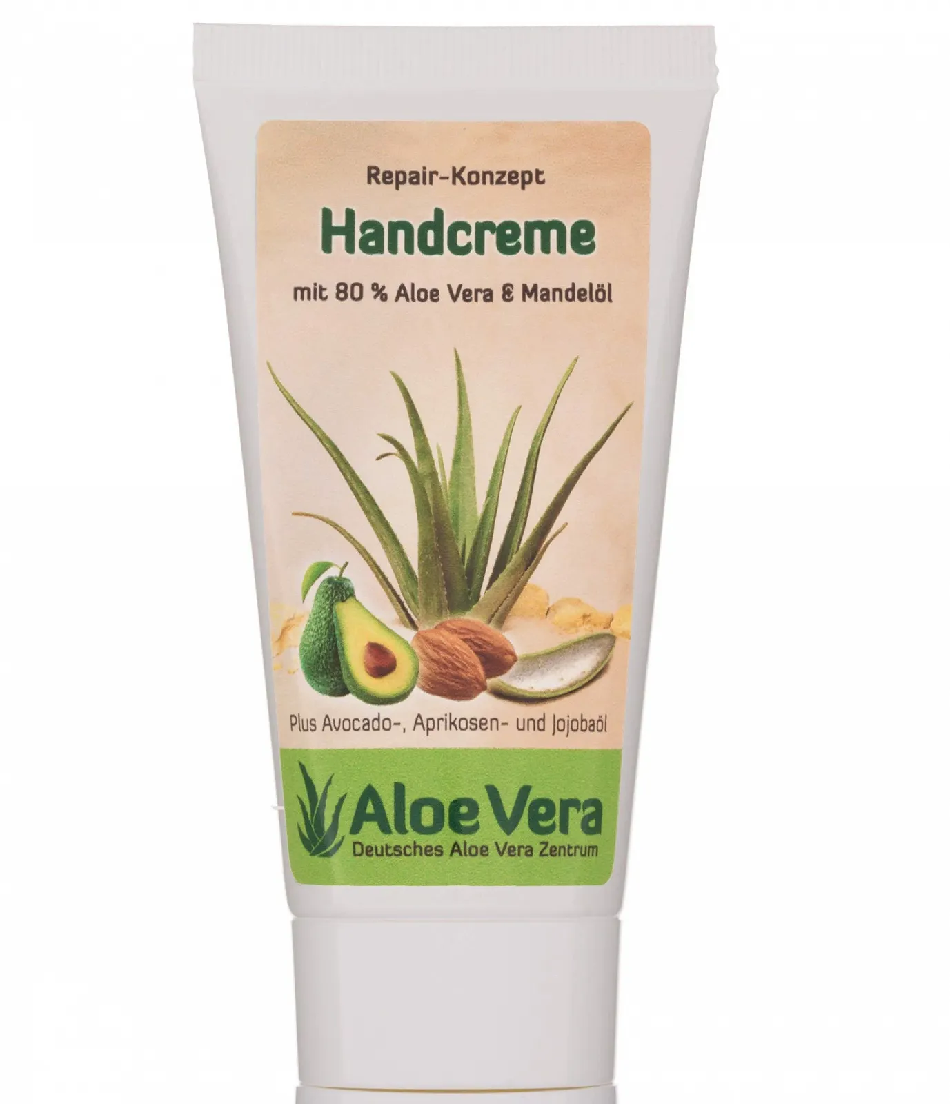 Крем для рук Aloe Vera з мигдальною та олією авокадо, маслом ши та 80% алое вера, фото №1