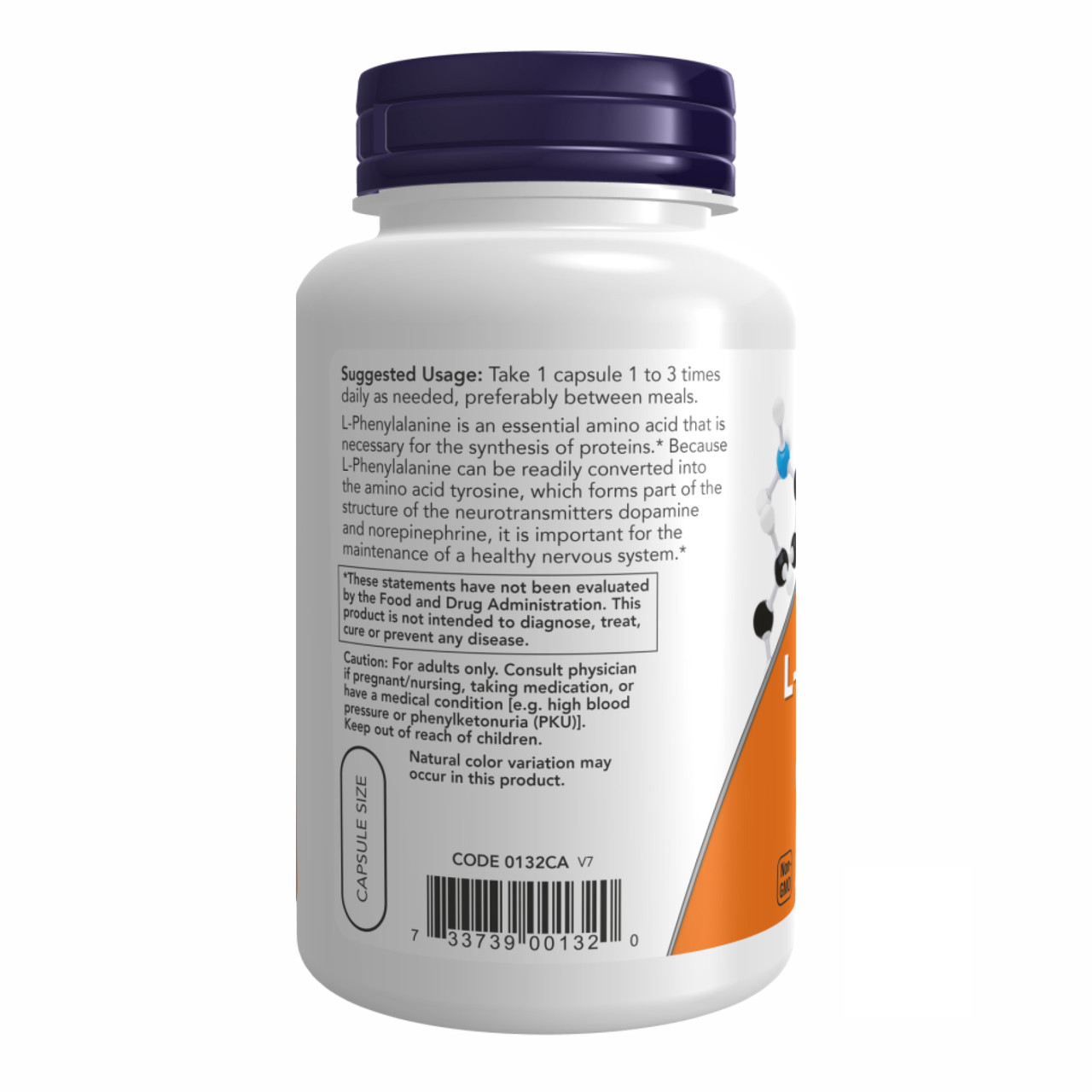 L-Phenylalanine 500mg 120 vcaps, фото №3 L-Phenylalanine 500mg 120 vcaps, фото №3