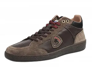 Кросівки Blauer Old Murray U25BU06 F4MURRAY10/LEA Шкіряні Білий/Червоний/Помаранчевий synthetic.ua - Фото 1