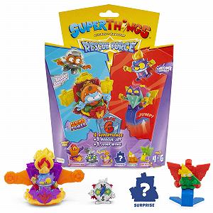 Набір фігурок Superthings Rescue Force Series - 6 штук, включає 4 SuperThings (1 рідкісний срібний капітан), 1 рятувальний літак і 1 Jump Wing 4/6 - Фото 1