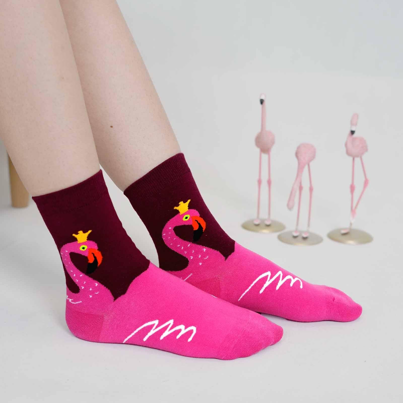 Носки ZAKASA Женские и девичьи хлопковые носки с рисунком панды, кота, собаки для осени, зимы и Рождества, фото №2