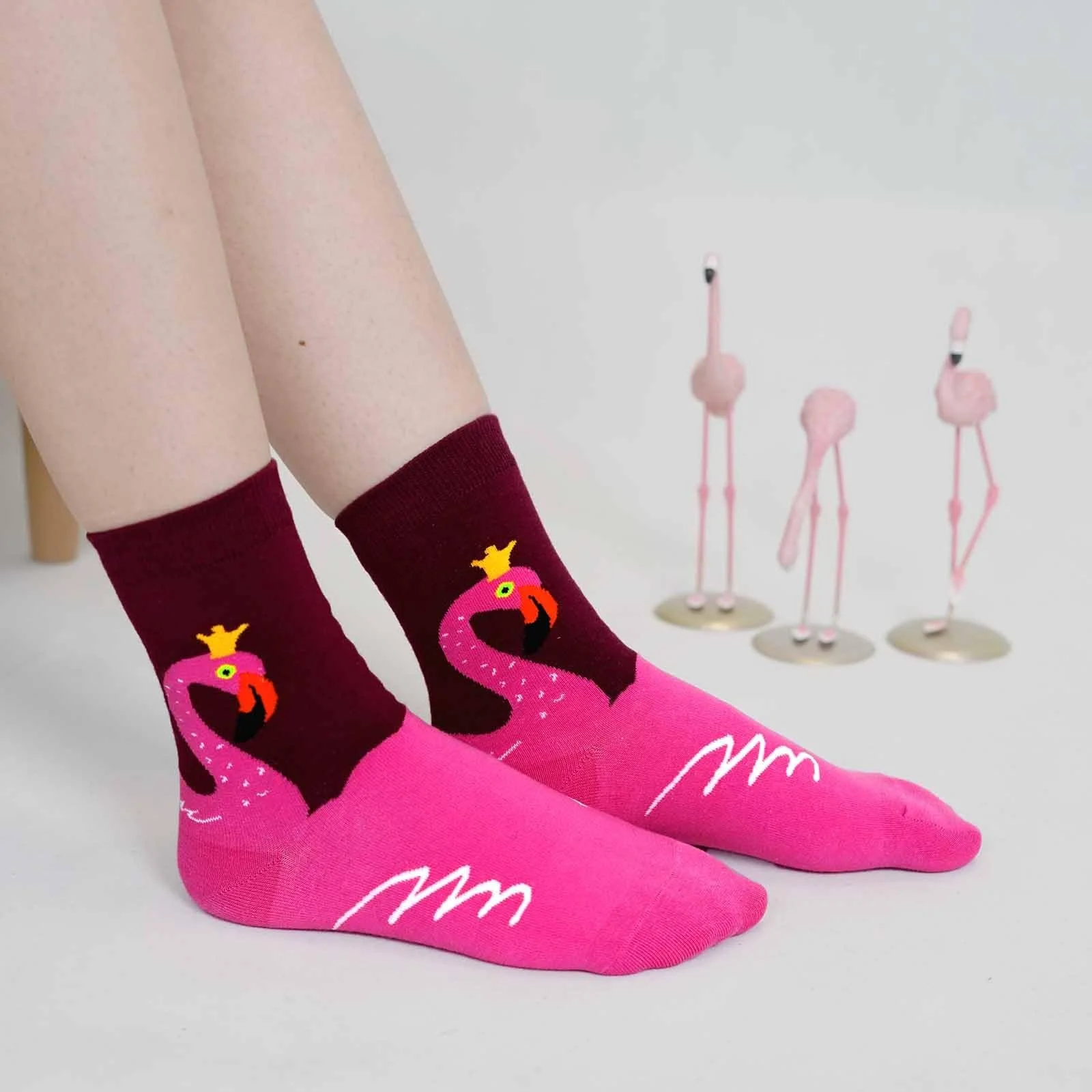 Носки ZAKASA Женские и девичьи хлопковые носки с рисунком панды, кота, собаки для осени, зимы и Рождества, фото №2