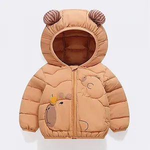 Зимова куртка з капюшоном і кишенями Kobilee для хлопчиків, тепла подовжена дитяча вітрозахисна легка synthetic.ua - Фото 1