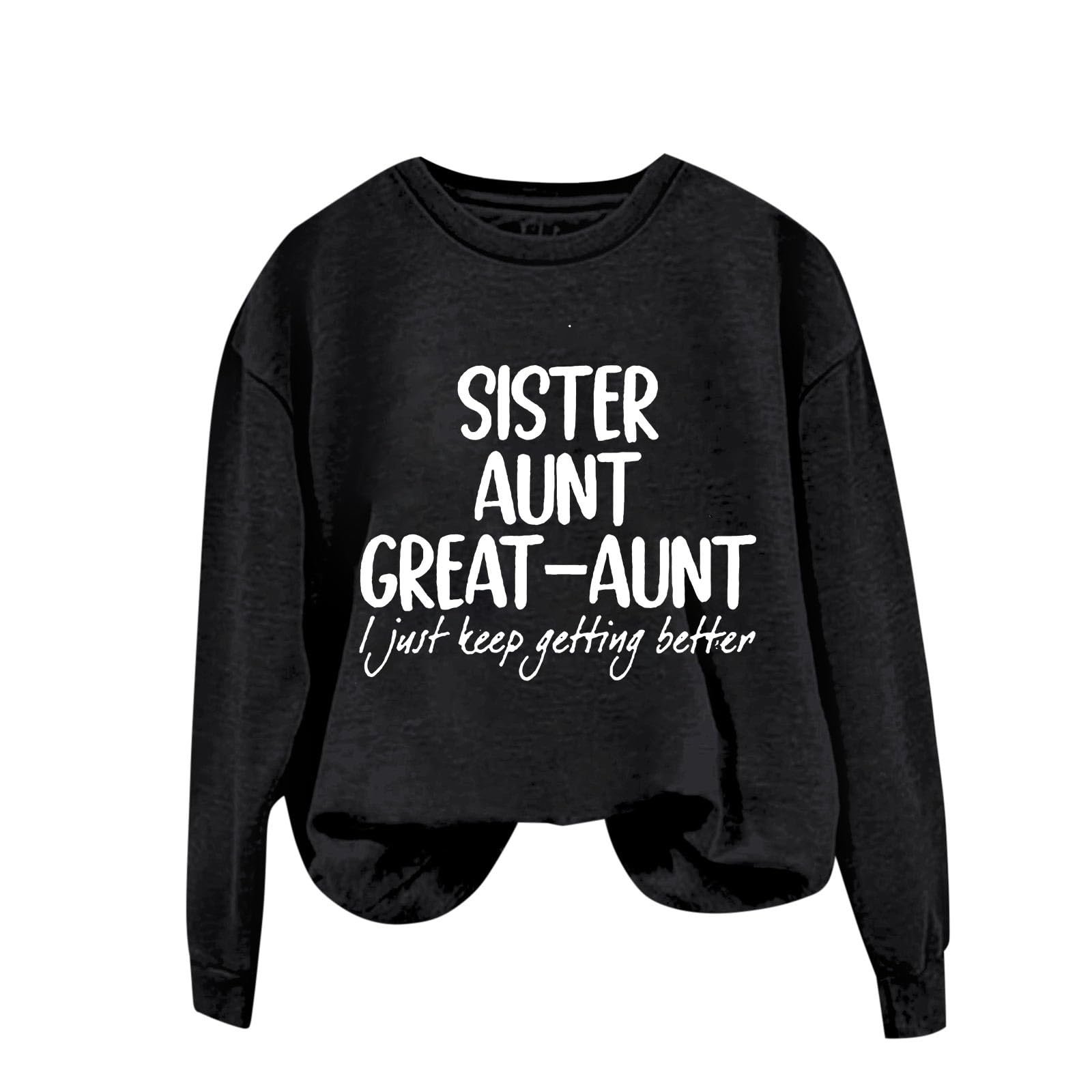 Женский Свитшот Generisch Блестящие Топы Женская Базовая Туника Свободного Кроя Пуловер Подростковый Девичий Свитшот с Буквенным Принтом Женский без Капюшона Круглый Вырез Свитшот на Хэллоуин, фото №1