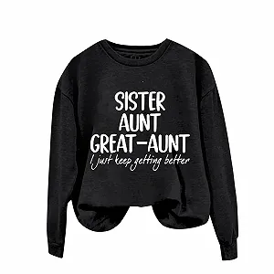 Женский Свитшот Generisch Блестящие Топы Женская Базовая Туника Свободного Кроя Пуловер Подростковый Девичий Свитшот с Буквенным Принтом Женский без Капюшона Круглый Вырез Свитшот на Хэллоуин - Фото 1