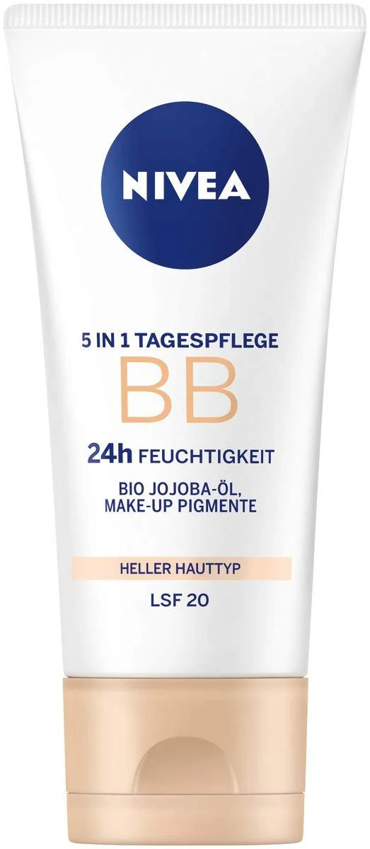 Денний крем NIVEA BB 5-in-1 24h Moisture Light Skin Type SPF 20 50 мл, фото №4 Денний крем NIVEA BB 5-in-1 24h Moisture Light Skin Type SPF 20 50 мл, фото №4