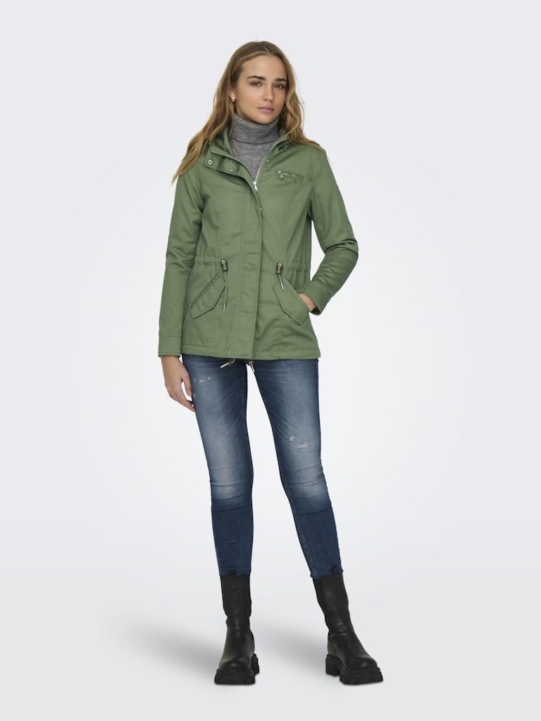 Женская переходная куртка ONLY ONLLorca Canvas Parka Легкая куртка с капюшоном, фото №5