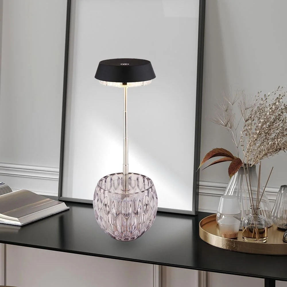 Настольная лампа GLOBO LIGHTING LED Touch Dimmer 28 см Smoked, фото №4