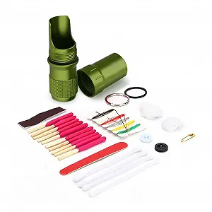 Водонепроникний контейнер Yosoo, тримач для пляшок, набір для виживання, ящик для інструментів, для походів на відкритому повітрі, аварійний комплект, подорожі, GOMASINSUD65108, зелений - Фото 1