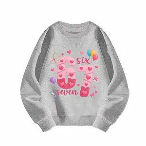 Стильний Пуловер з графічним принтом для дітей (дівчаток, хлопчиків), м'який, повсякденний, з довгими рукавами - Фото 1