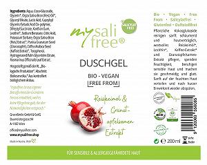 Органічний гель для душу mysalifree для чутливої шкіри з олією рисових зародків 200 мл 100% органічний synthetic.ua - Фото 1