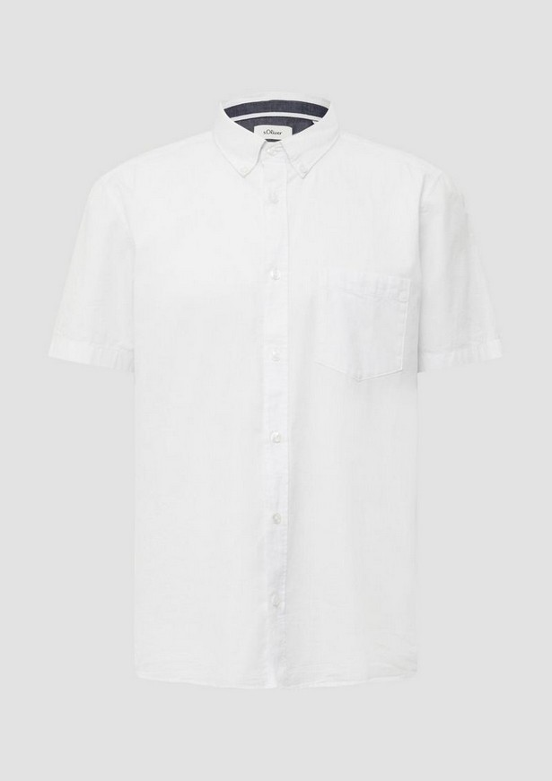 Рубашка Regular fit s.Oliver 2161421.0100 Белый L, фото №5