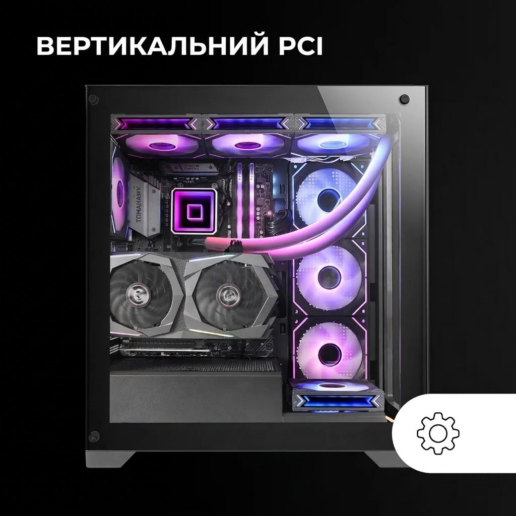 Корпус для ПК / Mars Gaming MC-XP / Mid Tower / Без БП / Панорамное стекло / Черный, фото №3