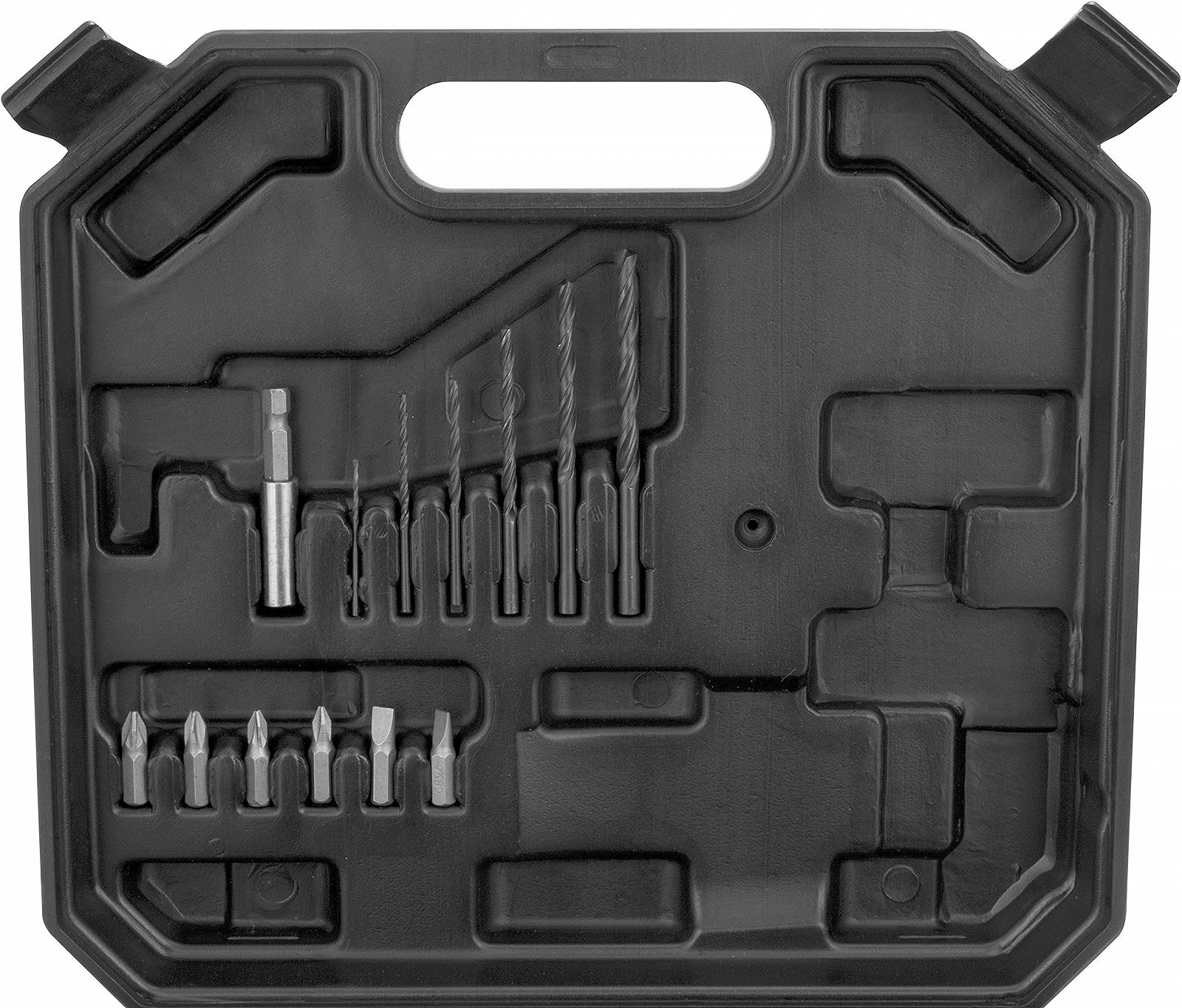 Аккумуляторна дриль-шуруповерт Güde BS 12-202-20K (12V, 2x акумуляторні блоки 2Ah, 20+1 рівнів моменту, 13шт. свердла та насадки), фото №7