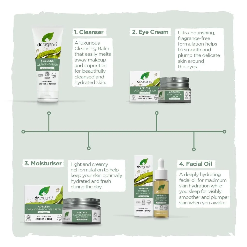 Гель-крем Dr Organic Ageless для щоденного зволоження з органічними морськими водоростями, 50 мл, фото №6 Гель-крем Dr Organic Ageless для щоденного зволоження з органічними морськими водоростями, 50 мл, фото №6