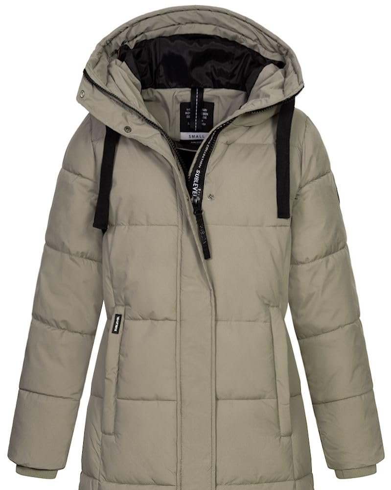 Жіноче стьобане пальто Sublevel LSL-492, зимове з капюшоном, фото №3