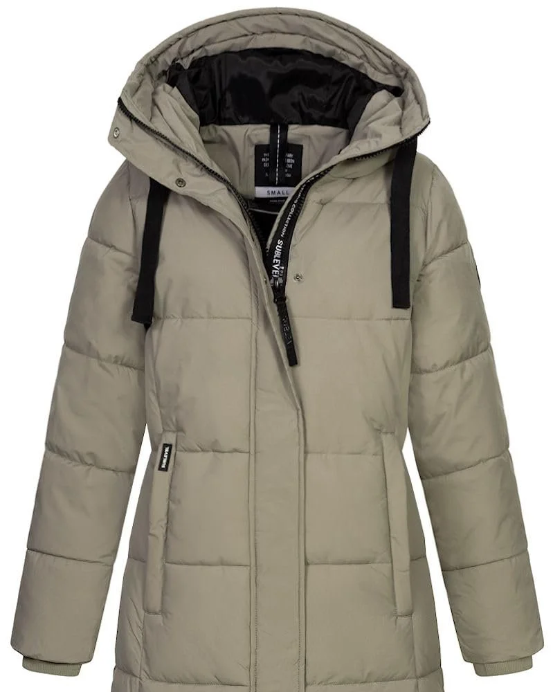 Жіноче стьобане пальто Sublevel LSL-492, зимове з капюшоном, фото №3