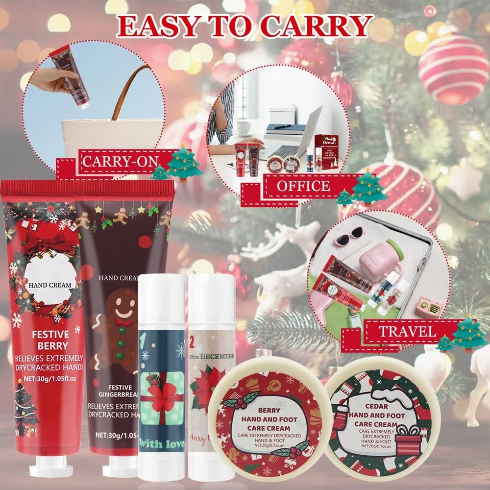 Набір кремів для рук, Різдвяний подарунковий набір кремів для рук (6 шт. в упаковці), фото №6