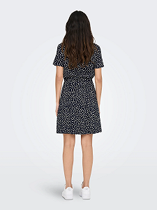 Сукня ONLMAY S/S V-NECK SHORT DRESS JRS NOOS 15286935-Night Sky-AOP:Lea flower ONLY Темно-синій XS synthetic.ua - Фото 1