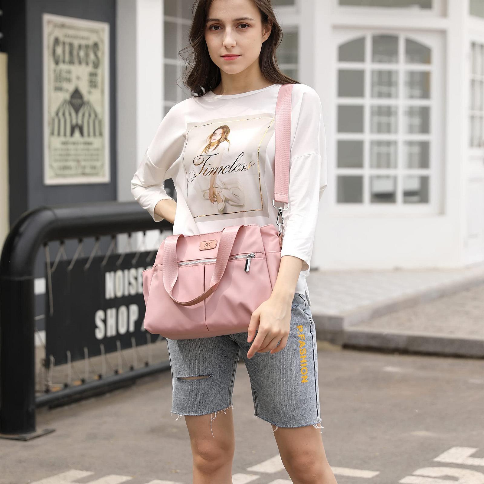 Багатосекційна сумка-хобо DOURR Рожева, фото №6 Багатосекційна сумка-хобо DOURR Рожева, фото №6