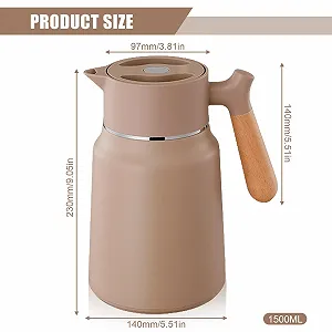 Термос-кавник 1.5 л, з нержавіючої сталі, термічна подвійна вакуумна ізоляція synthetic.ua - Фото 1