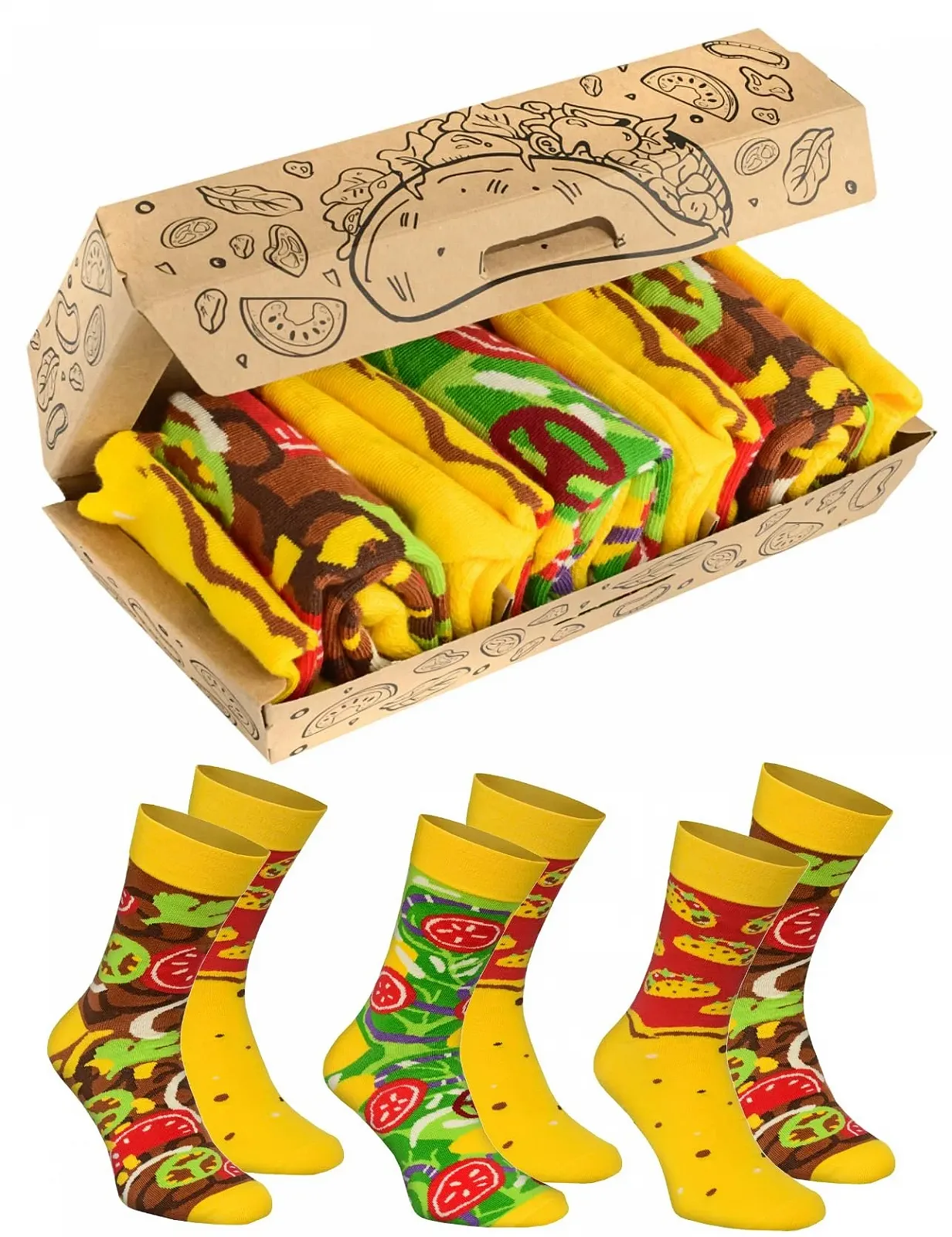 Шкарпетки Rainbow Socks Tacos Box - Жіночі/Чоловічі - 3 пари, фото №1