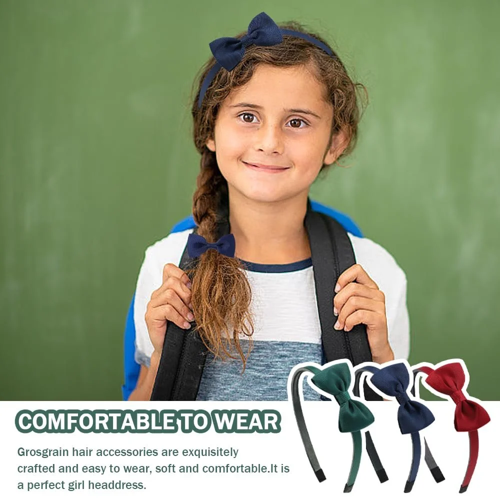 Набір Обруч для волосся з бантом 9 шт., фото №6