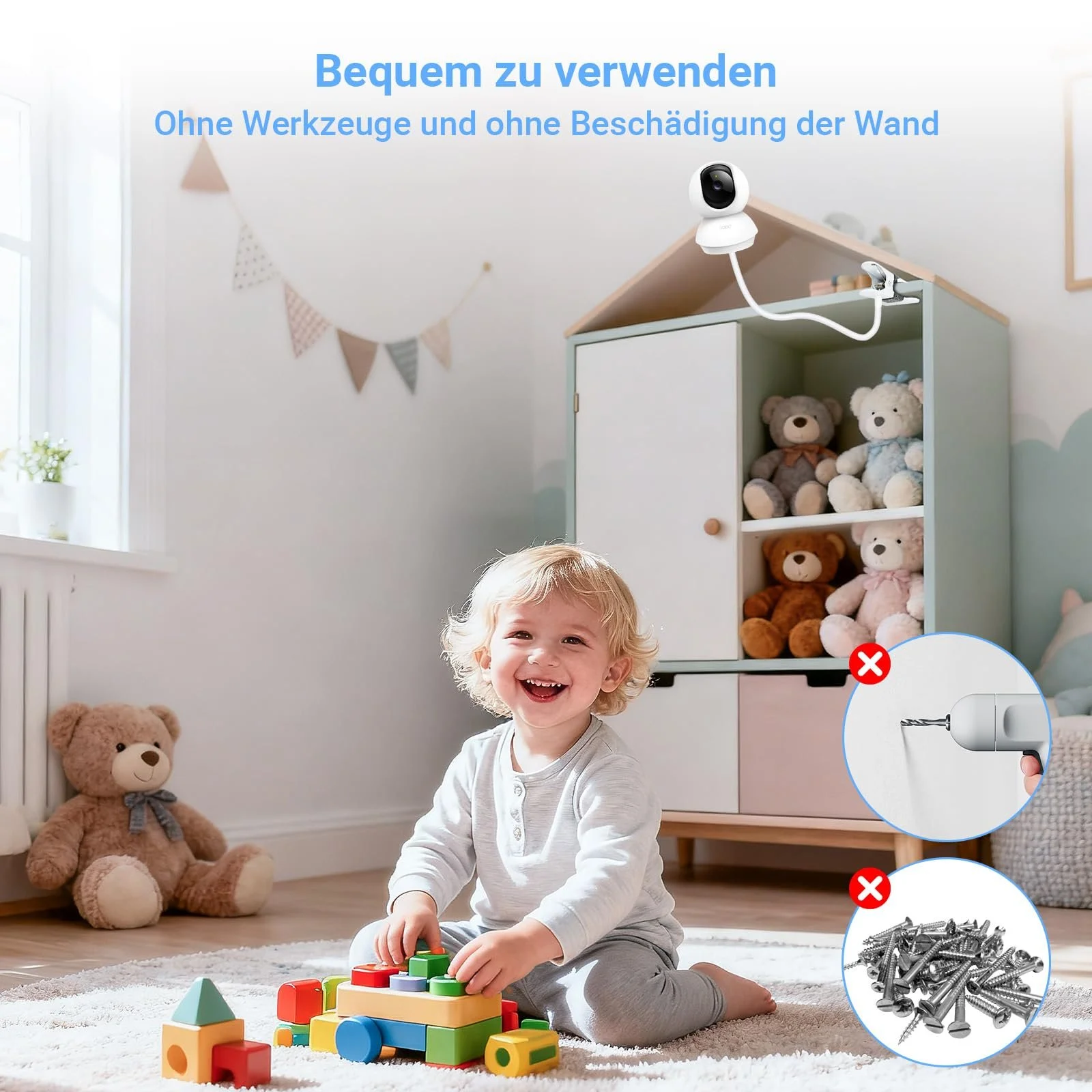 Тримач для відеоняні GHB універсальний затискач для Philips Avent Momcozy ieGeek Boifun універсальний штатив, фото №5