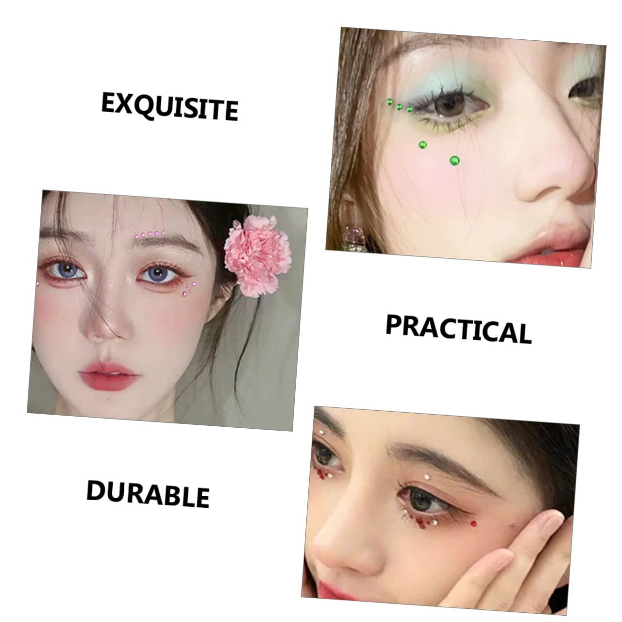 Наклейки Стрази 6 Аркушів Самоклеючі Акрилові Коштовні Камені, фото №7