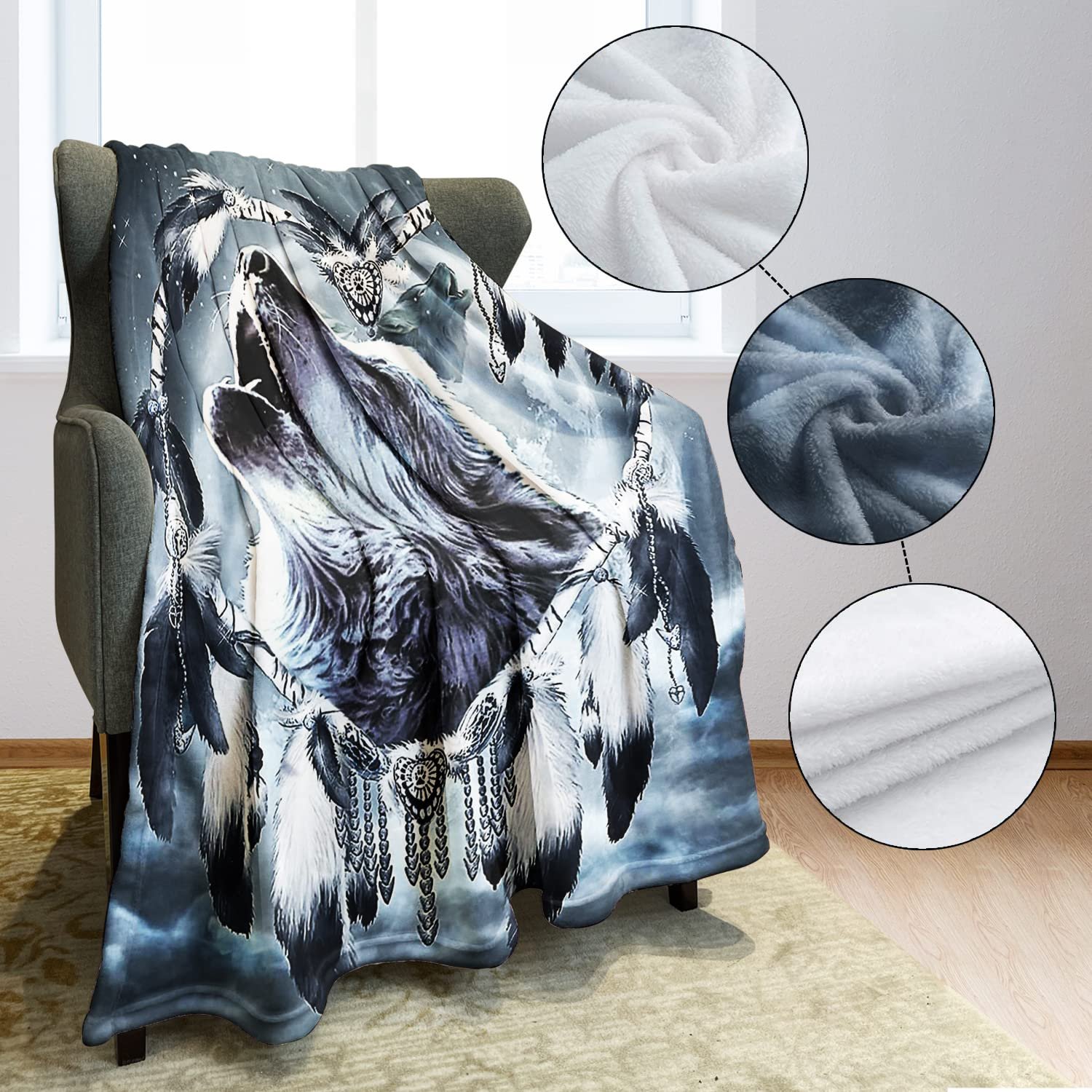 Фланелева Покривало Violetpos 150 x 200 см М'який плед для ліжка, фото №5