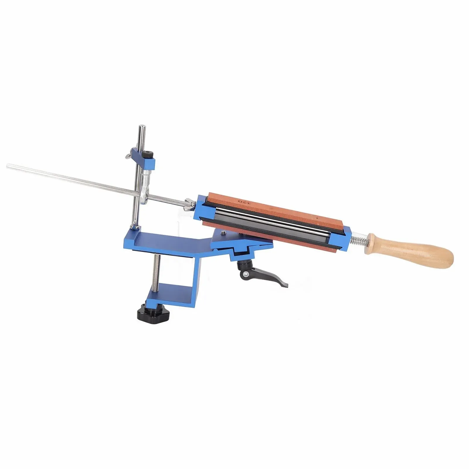 Набор для заточки ножей с фиксированным углом 4 точильных камня и 4 алмазных камня, фото №5