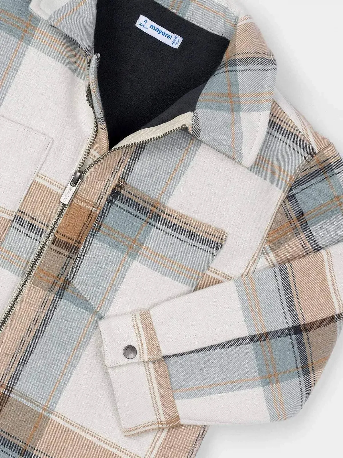 Куртка Mayoral Каро для мальчиков Карамель, фото №3