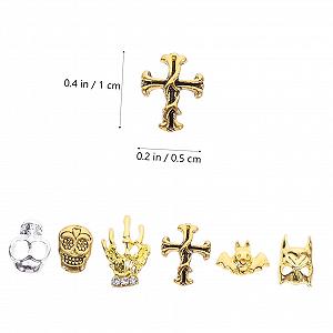 Стрази для манікюру PLAFOPE Геловін, сріблясті, 120 штук synthetic.ua - Фото 1