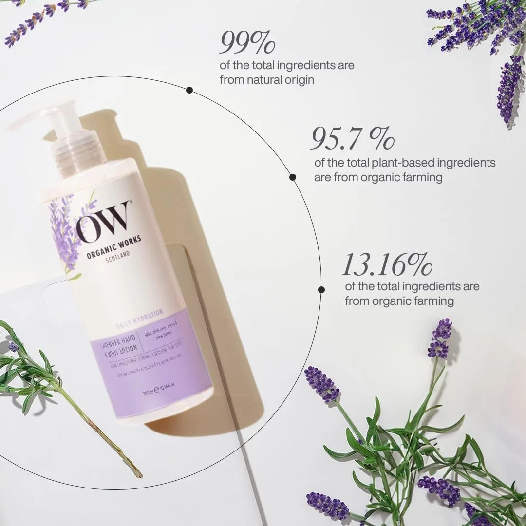 Лосьйон для рук та тіла Organic Works Daily Hydration - Збагачений вітаміном Е, лосьйон з маслом какао для зволоження шкіри, фото №6