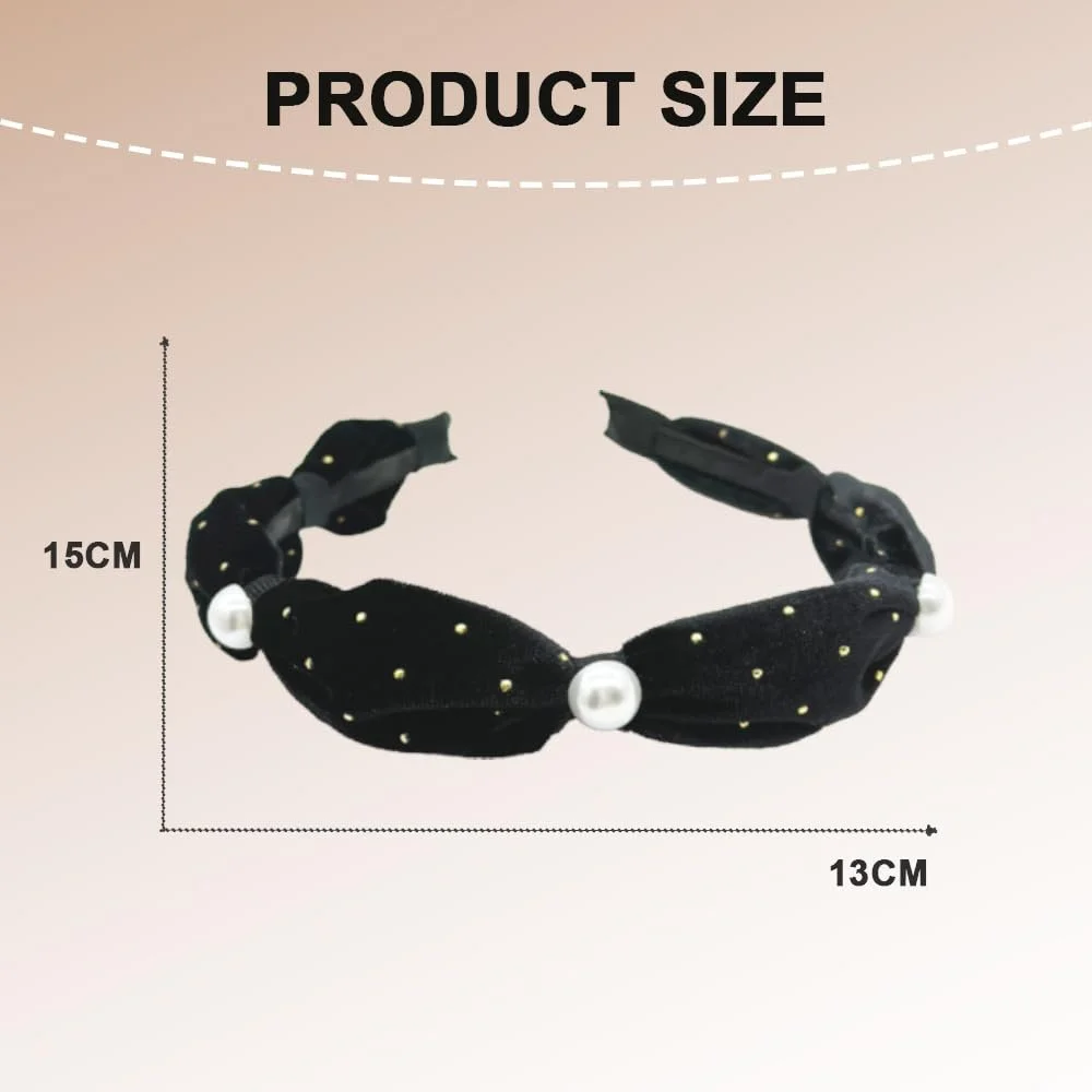 Обруч Бархатный с жемчугом, фото №2