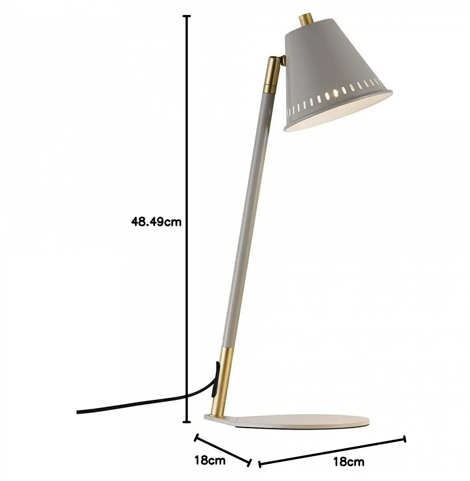 Настольная лампа Nordlux Pine матовая черная латунь, фото №7