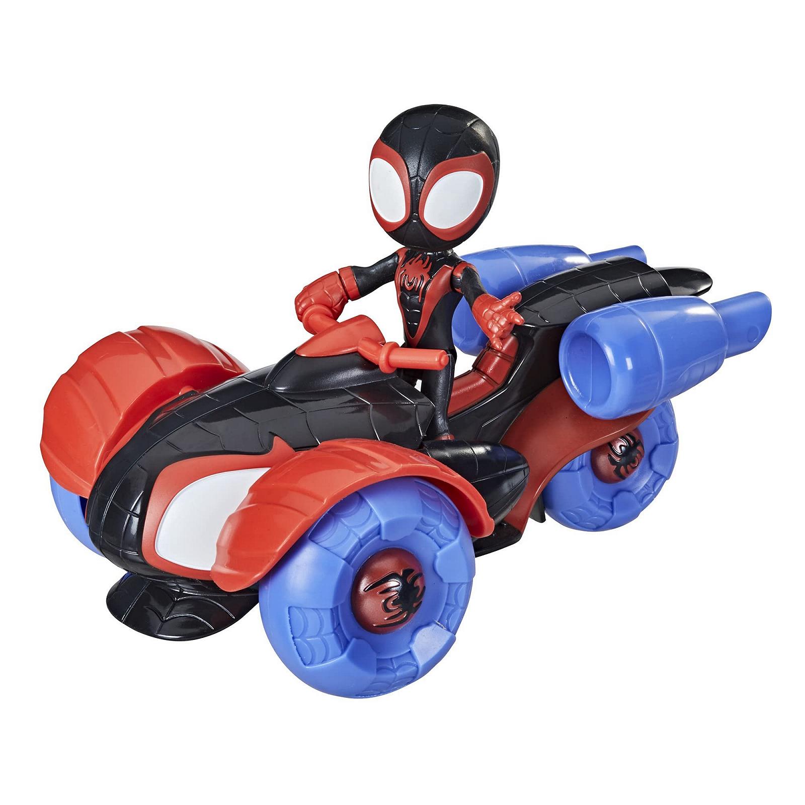 Фігурка Spidey and his Amazing Friends Marvel Transformable Techno-Racer та Miles Morales Spider-Man, 10 см, фото №2