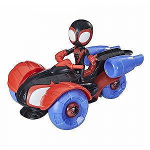 Фігурка Spidey and his Amazing Friends Marvel Transformable Techno-Racer та Miles Morales Spider-Man, 10 см synthetic.ua - Фото 1