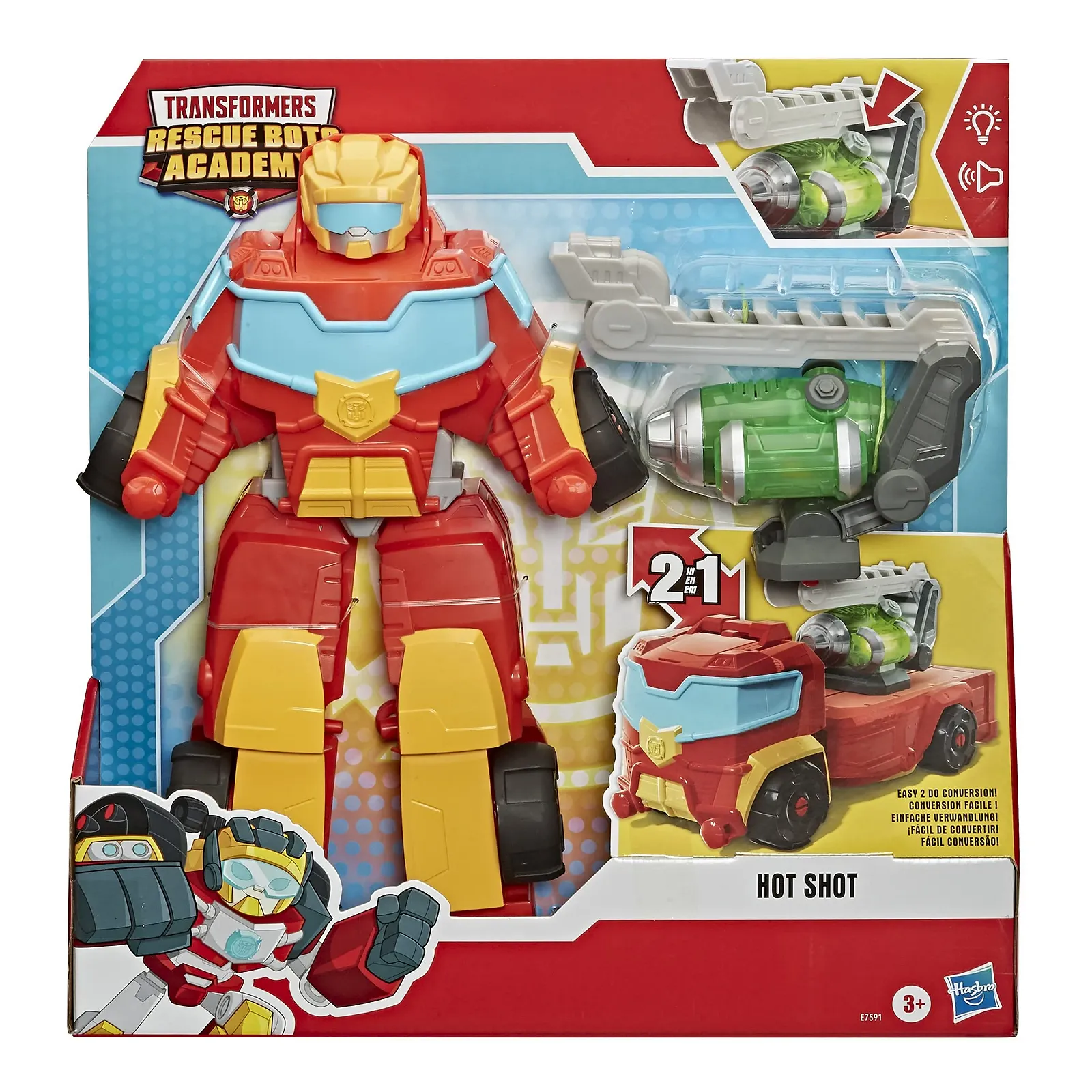 Фигурка-трансформер Playskool Heroes Mega Mighties Power Rangers Rescue Power Hot Shot 35 см, фото №3