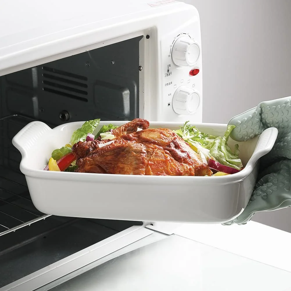 Набір форм для запікання Sweejar Home прямокутних керамічних Білий, фото №4