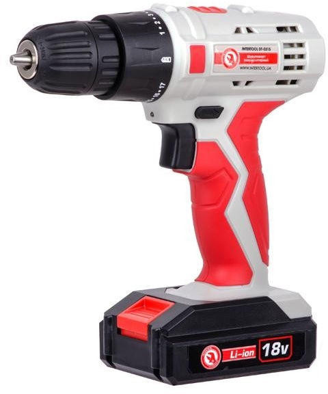 Шуруповерт аккумуляторный Intertool 18 В DT-0315, фото №1 Шуруповерт аккумуляторный Intertool 18 В DT-0315, фото №1