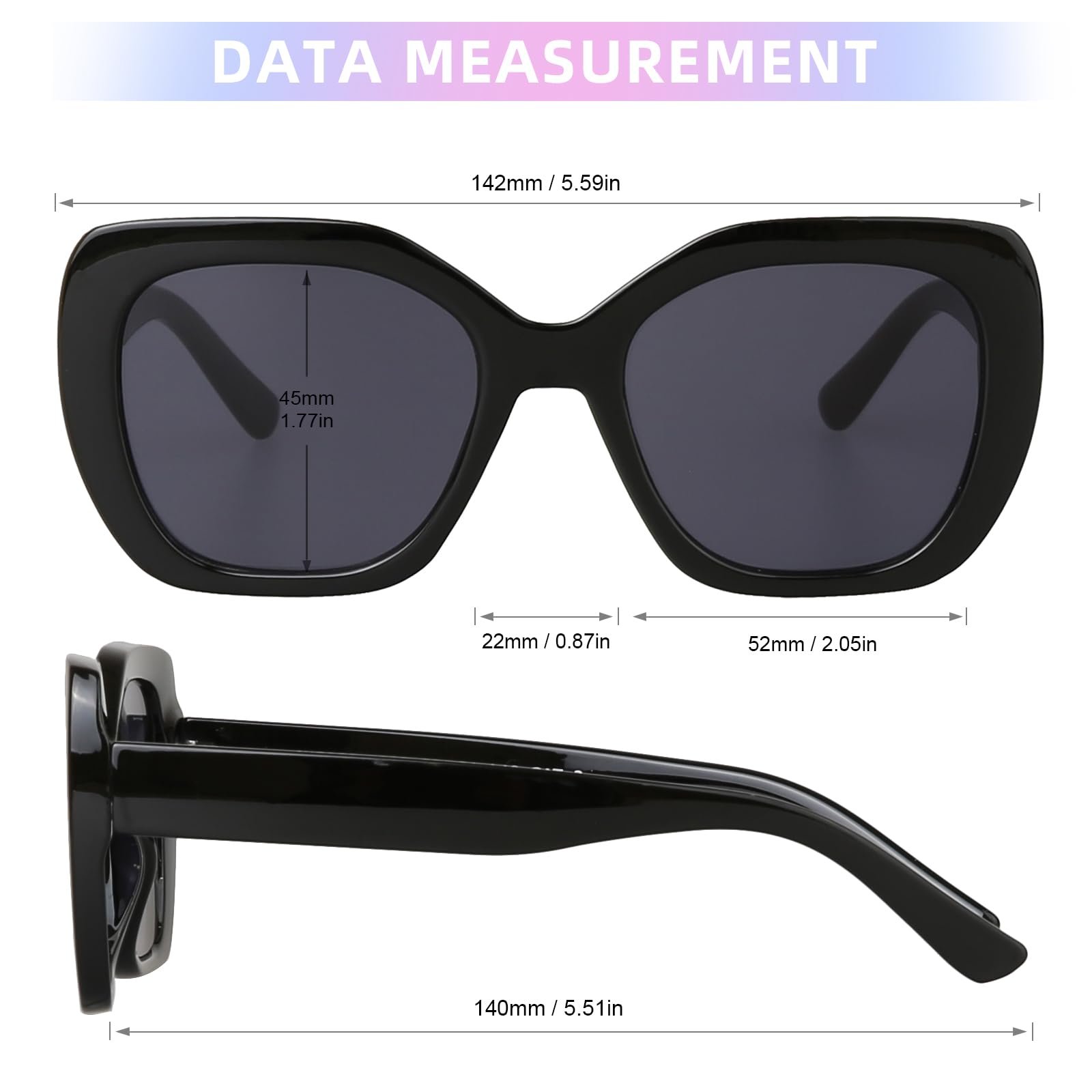 Сонцезахисні окуляри Cateye Retro JOOX Великі для жінок, поляризовані, фото №3