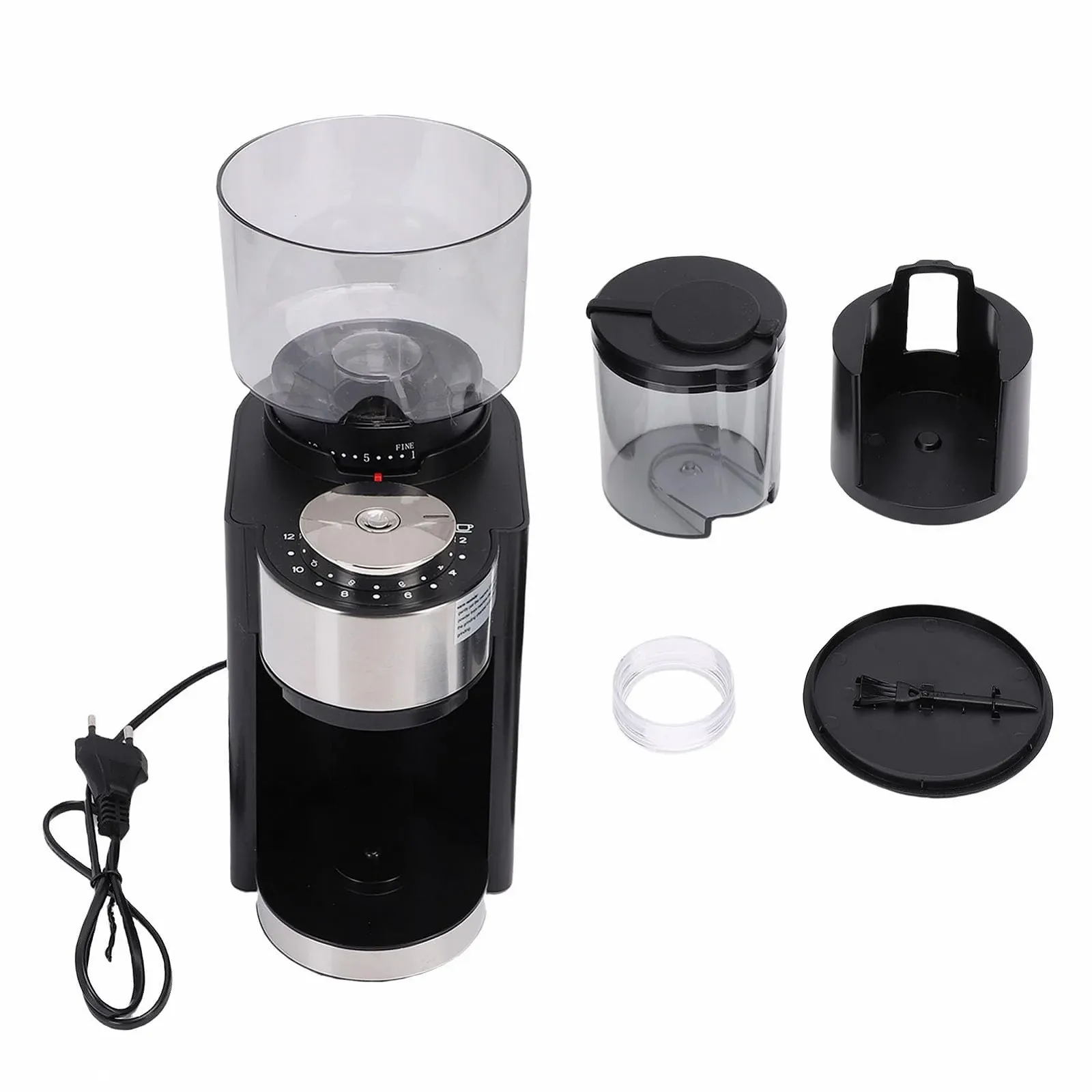 Электрическая кофемолка Fabater Коническая из нержавеющей стали для дома/офиса 250 г, фото №6