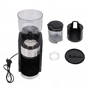 Электрическая кофемолка, регулируемая коническая жерновая, нержавеющая сталь, профессиональная для дома, офиса (EU Plug 220 V) - Фото 1