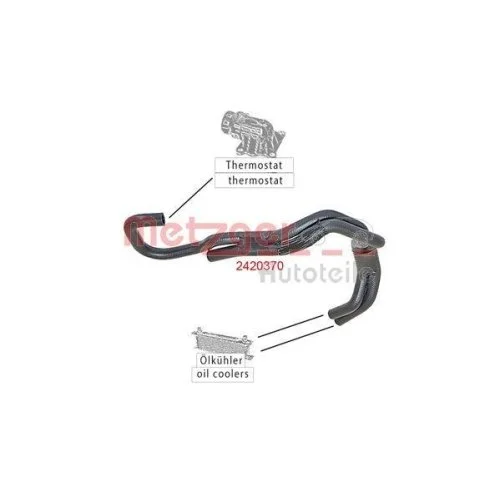 Шланг радіатора METZGER 2420370, фото №2 Шланг радіатора METZGER 2420370, фото №2