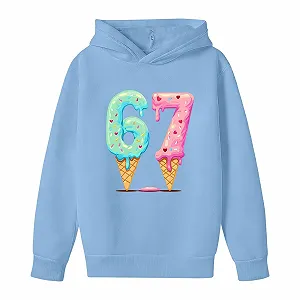 Худи для девочки из мягкого флиса с графическим принтом synthetic.ua - Фото 1