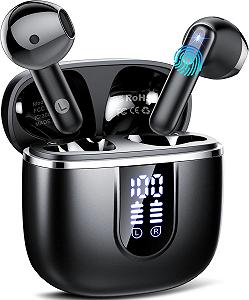 Беспроводные наушники Bluetooth 5.4 Cillso, водонепроницаемые, USB-C, LED дисплей, наушники с микрофоном с шумоподавлением - Фото 1