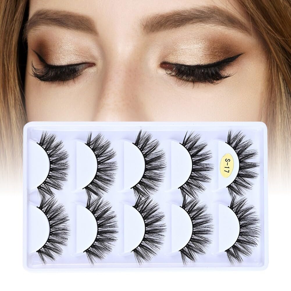 Накладні вії ISAKEN Cat Eyes Wispy Natural Faux Mink Lashes 3D, 5 пар, фото №4